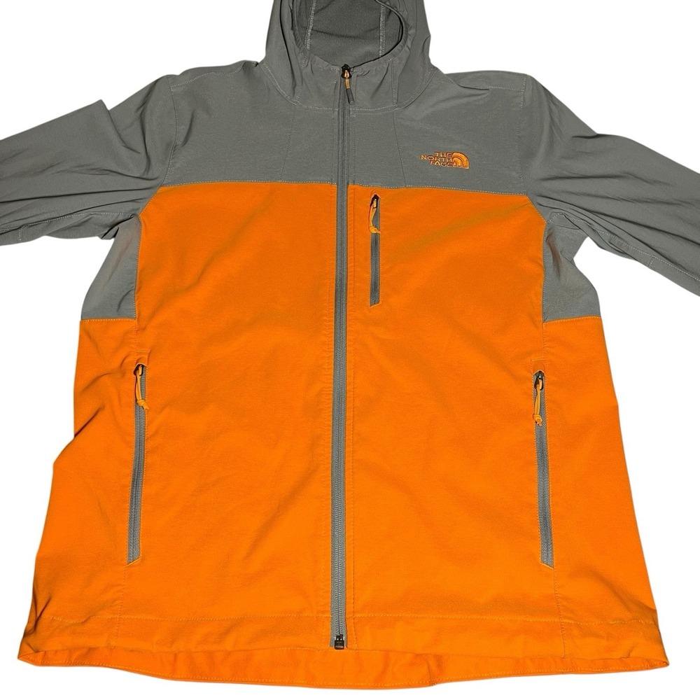 North Face Jacket/Men/Medium/Orange&Grey/Rain Shell Outdoors Windbreaker